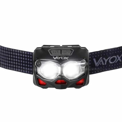 LED Димируем акумулаторен челник със сензор и червена светлина 2xLED/5W/5V/3xAAA IP65 500 лъскав 1200 mAh