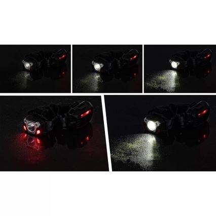 LED Димируем акумулаторен челник със сензор с функция за зареждане и червена светлина LED/10W/5V IP44 1200 лъскав 4000 mAh