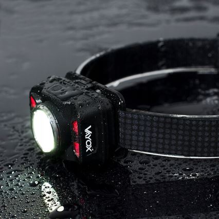 LED Димируем акумулаторен челник със сензор и червена светлина LED/15W/5V IP66 430 лъскав 1800 mAh