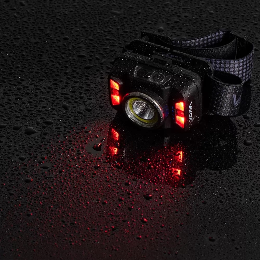 LED Димируем акумулаторен челник със сензор и червена светлина LED/15W/5V IP66 430 лъскав 1800 mAh