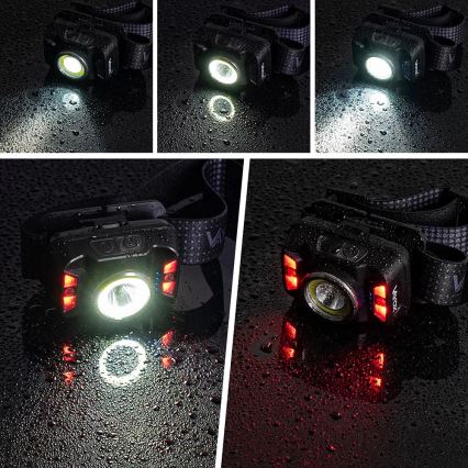 LED Димируем акумулаторен челник със сензор и червена светлина LED/15W/5V IP66 430 лъскав 1800 mAh