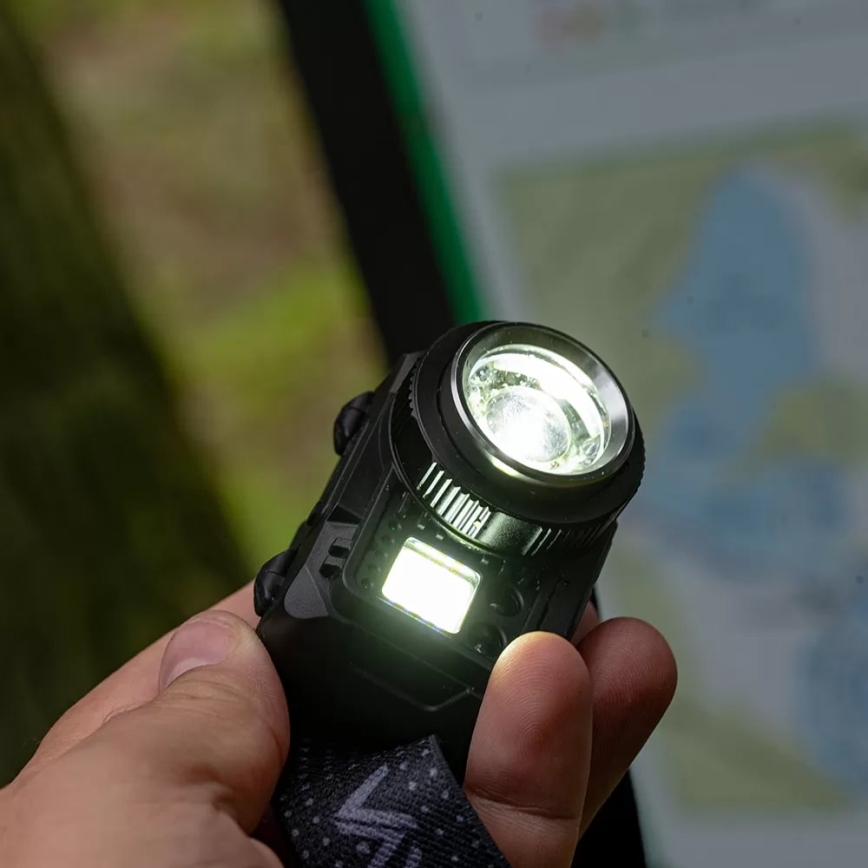 LED Димируем акумулаторен челник със сензор и червена светлина LED/6W/5V/3xAAA IP44 500 лъскав 1200 mAh