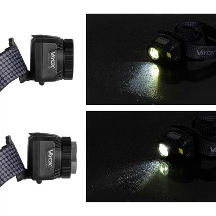LED Димируем акумулаторен челник със сензор и червена светлина LED/6W/5V/3xAAA IP44 500 лъскав 1200 mAh