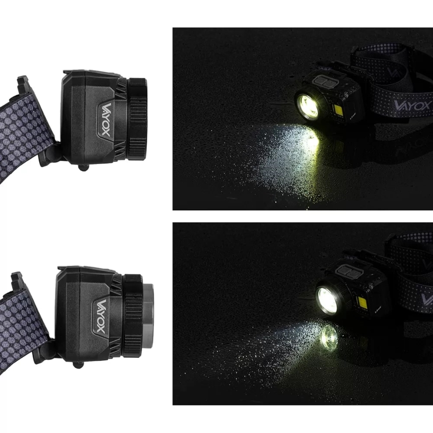 LED Димируем акумулаторен челник със сензор и червена светлина LED/6W/5V/3xAAA IP44 500 лъскав 1200 mAh