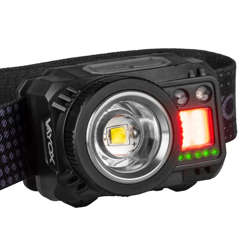 LED Димируем акумулаторен челник със сензор и червена светлина LED/6W/5V/3xAAA IP44 500 лъскав 1200 mAh
