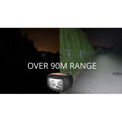 LED Акумулаторен челник с червена лампичка LED/3W/5V