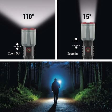 LED акумулаторен метален фенер LED/5V 3000 лъскав 5000 mAh IP43