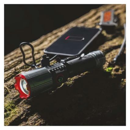 LED акумулаторен метален фенер LED/5V 3000 лъскав 5000 mAh IP43