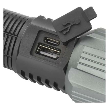LED акумулаторен метален фенер LED/5V 3000 лъскав 5000 mAh IP43