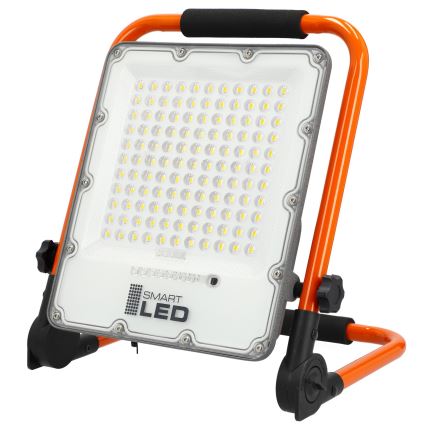 LED Акумулаторен прожектор със стойка LED/100W/3,2V 5000K 5000 mAh IP65 оранжев