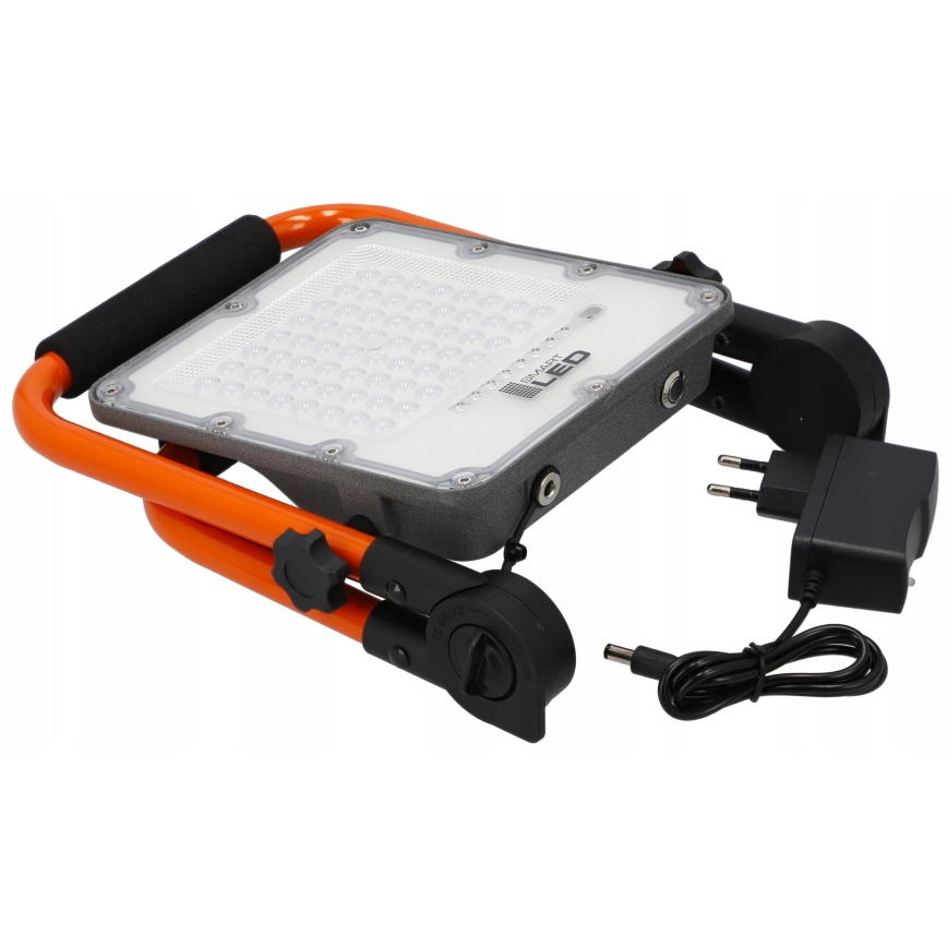 LED Акумулаторен прожектор със стойка LED/100W/3,2V 5000K 5000 mAh IP65 оранжев