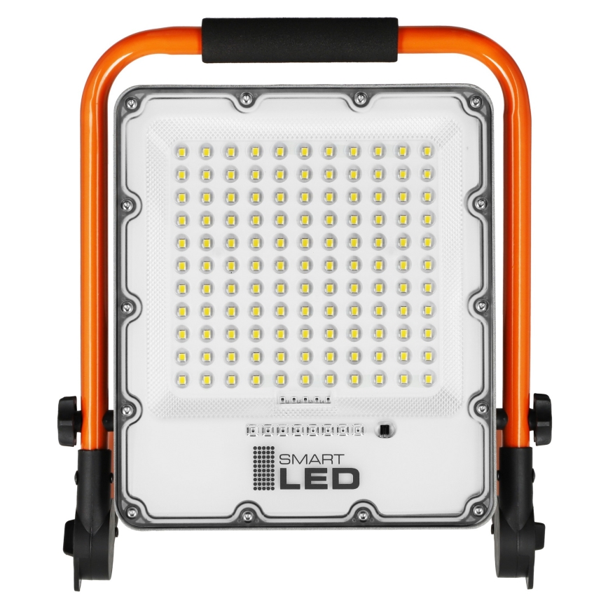 LED акумулаторен прожектор със стойка LED/50W/3,2V 4500K 10000 mAh IP65 оранжев