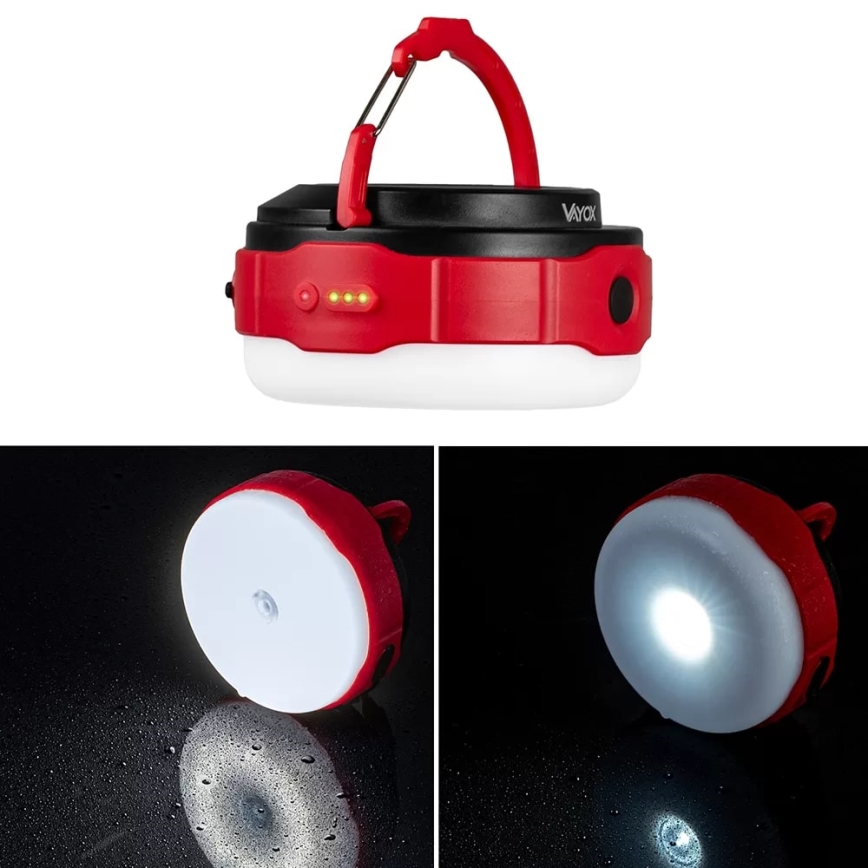 LED Димируем акумулаторен соларен фенер с функция за зареждане LED/3W/5V 3000/4000/6500K IPX6 500 лъскав 2000 mAh