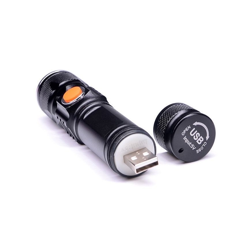 LED Акумулаторна батерка USB LED/3W/3,7V IP44