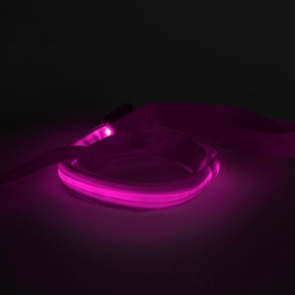 LED Акумулаторна каишка 120 см 2xCR2032/5V/40 mAh розова