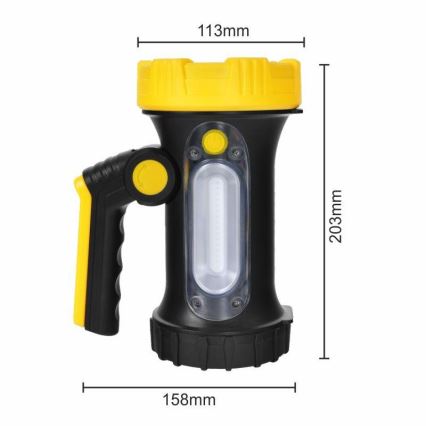 LED Акумулаторно фенерче LED/5W/4000mAh + LED/3W