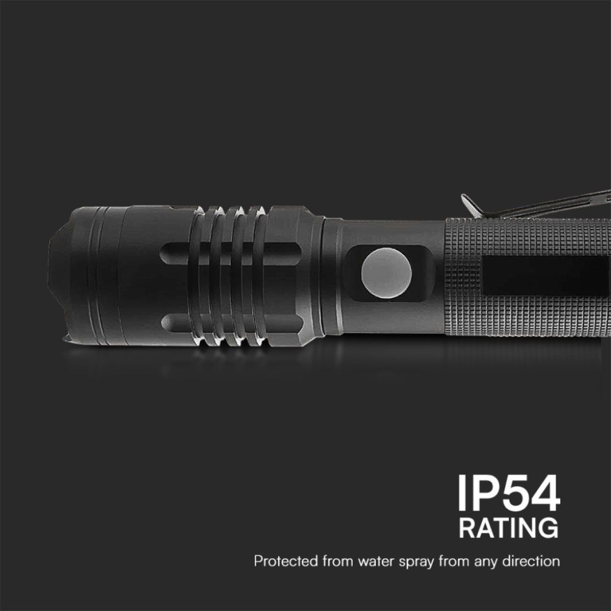 LED Акумулаторно фенерче USB LED/10W/5V IP54 2000 mAh 1000 лъскав