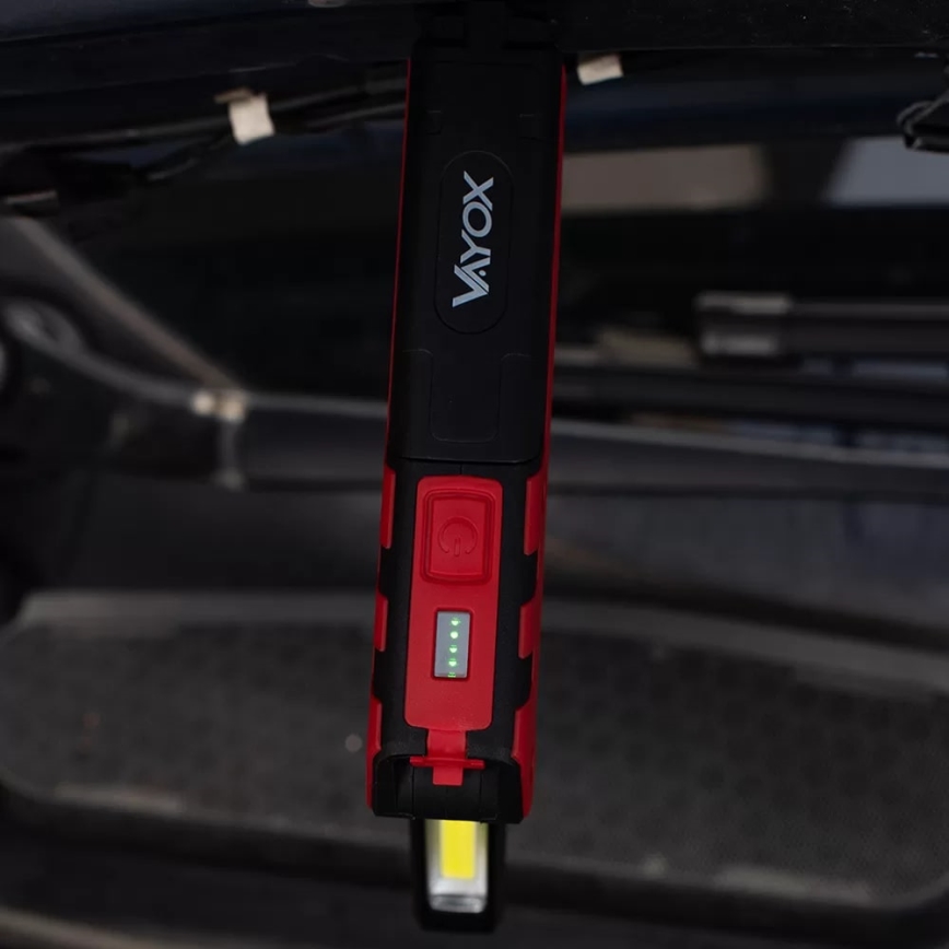 LED Акумулаторно работно фенерче LED/5W/5V IPX2 360 лъскав 2000 mAh