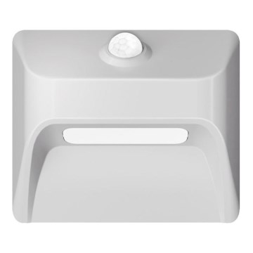 LED акумулаторно стълбищно осветително тяло STEP LIGHT с датчик за движение и за здрач LED/0,3W/3,7V 2200 mAh IP53 бяло