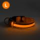 LED Акумулаторен кучешки нашийник 45-52 см 1xCR2032/5V/40 mAh оранжев