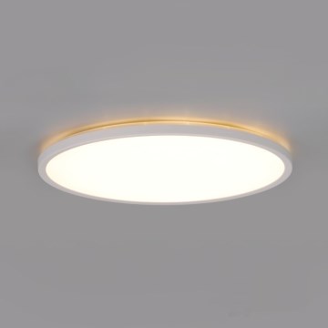 LED Баня осветително тяло с датчик за движение и здрач NIVERA LED/18W/230V IP54 3000/4000/6000K Ø 30 см бяло + дистанционно управление
