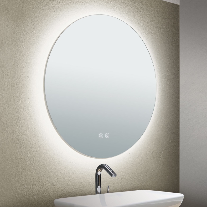 LED Баня отопляем стена огледало с подсветка FOCUS LED/18W/230V 3000/4200/6000K Ø 45 cm IP44