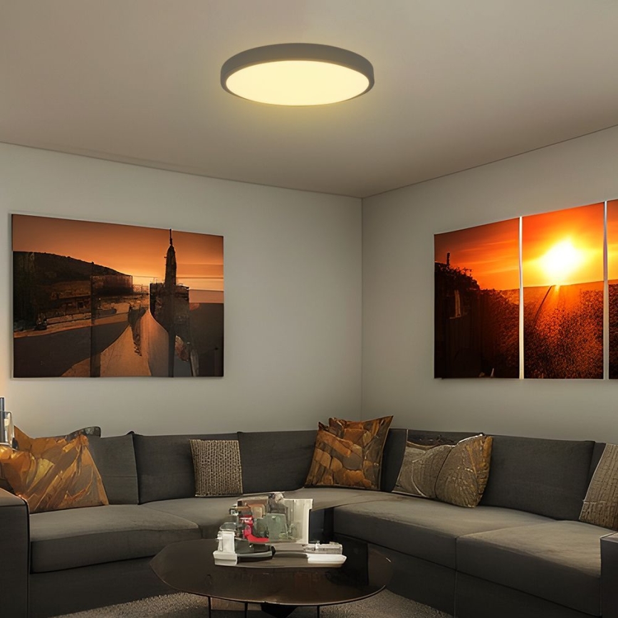 LED таванно осветително тяло за баня SAMSUNG CHIP LED/36W/230V IP44 6500K Ø 35 см черно