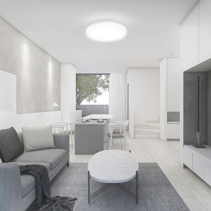 LED таванно осветително тяло за баня със сензор LED/18W/230V 4000K IP44 диаметър 22,5 см бяло