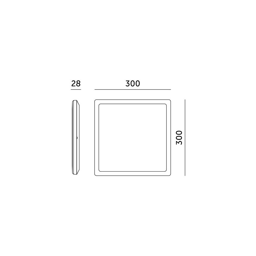 LED Баня таванно осветително тяло NIVERA LED/24W/230V IP54 3000/4000/6000K 30x30 см бяло