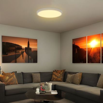 LED таванно осветително тяло за баня със сензор SAMSUNG CHIP LED/36W/230V IP44 4000K Ø 42 см бяло + дистанционно управление