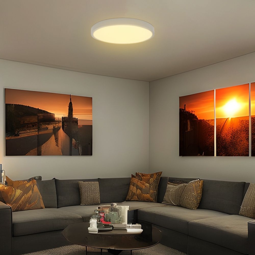 LED таванно осветително тяло за баня със сензор SAMSUNG CHIP LED/36W/230V IP44 4000K Ø 42 см бяло + дистанционно управление