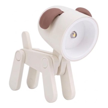 LED бяла настолна лампа LED/0,06W/3xLR41 куче