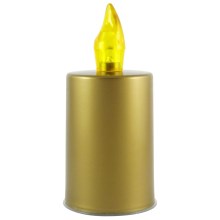 LED Candle LED/2xAA топло бяло 10,8 см златист