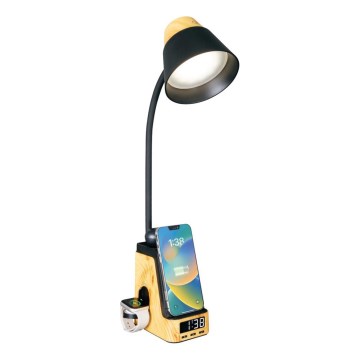 LED+CCT Димируема настолна лампа с безжично зареждане QI IDEAL LED/8W/230V 2700/4000/5000K бежова