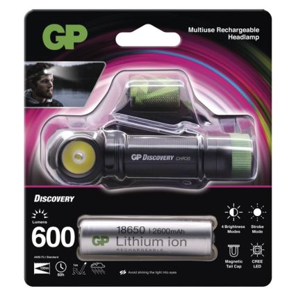 LED челник GP DISCOVERY CHR35 LED/3,7V/2600mAh