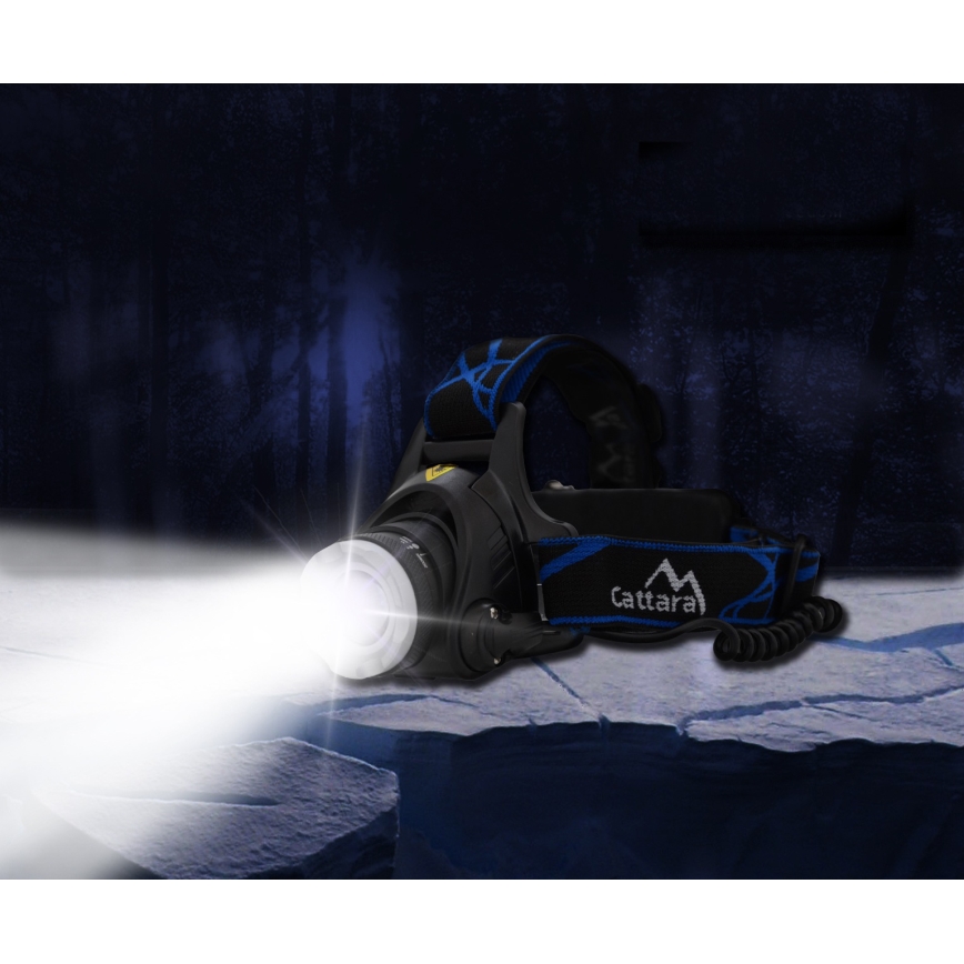 LED Презареждаема челна лампа LED/6W/7,4V 5600 mAh IP44 черно/синьо