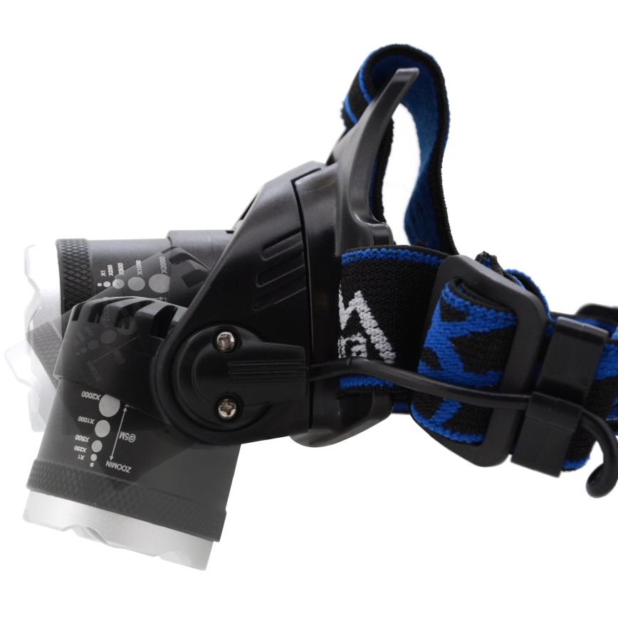 LED Презареждаема челна лампа LED/6W/7,4V 5600 mAh IP44 черно/синьо