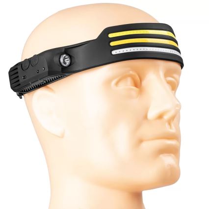 LED регулируема презареждаема челна лампа със сензор и червена светлина 4xLED/5V IP44 300 lm 1200 mAh