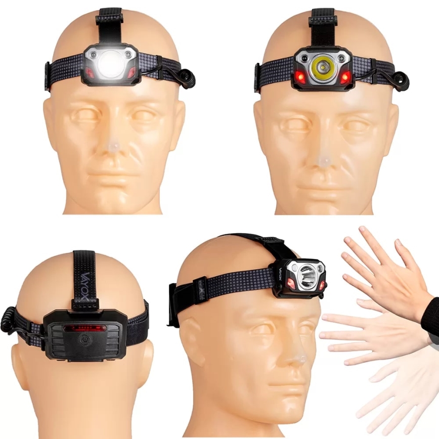 LED регулируема презареждаема челна лампа с сензор, функция пауърбанк и червена светлина LED/10W/5V IP44 1200 lm 4000 mAh