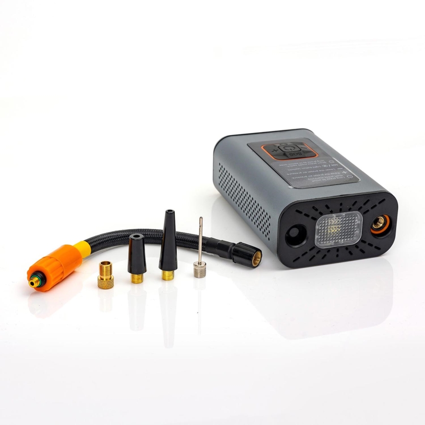 LED Цифров джобен компресор 3в1 4000 mAh 5W черен