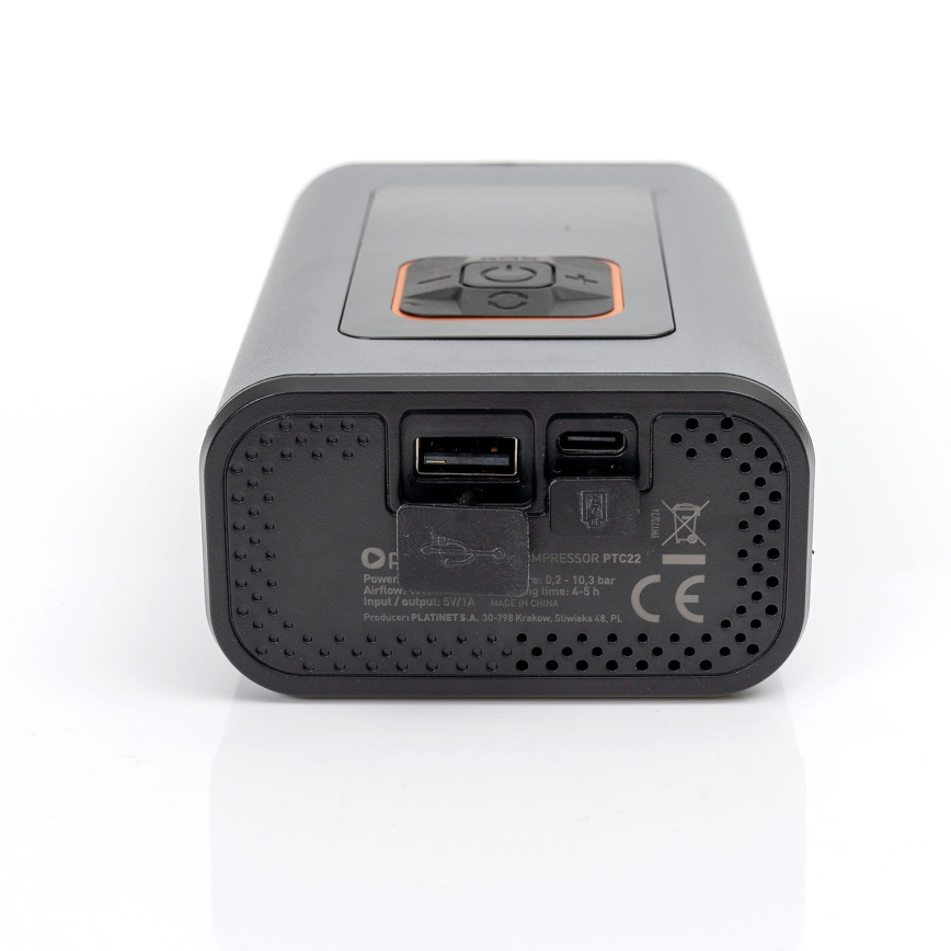 LED Цифров джобен компресор 3в1 4000 mAh 5W черен