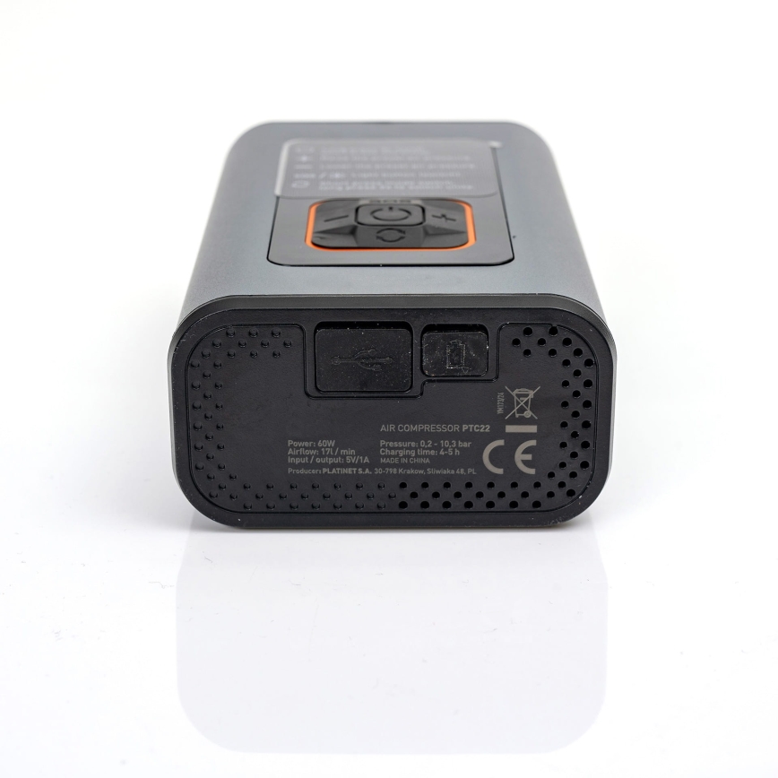 LED Цифров джобен компресор 3в1 4000 mAh 5W черен