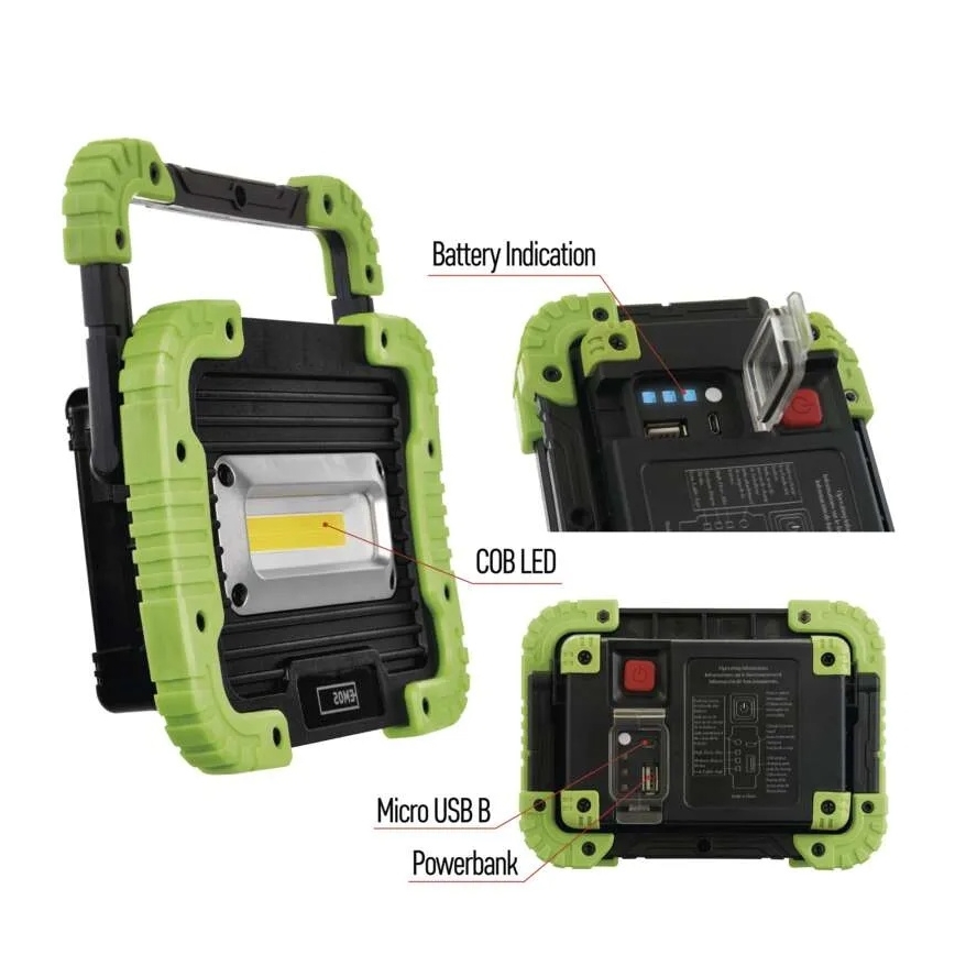 LED COB Акумулаторен прожектор LED/3,7V 3000 mAh IP44