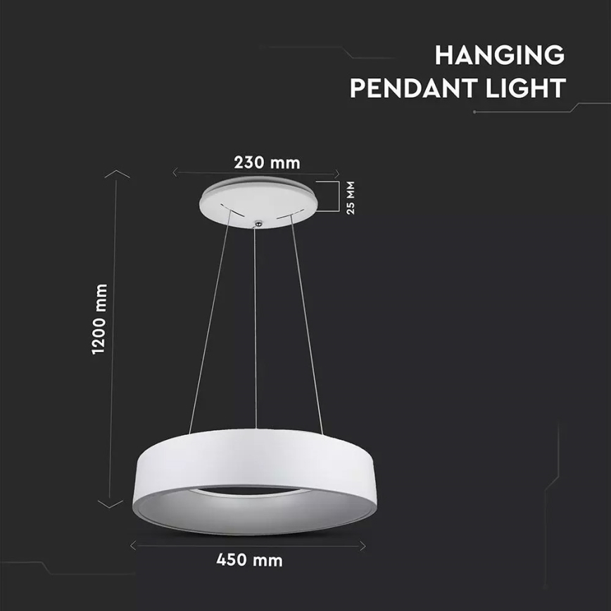 LED Демируем полилей на въже 1xLED/20W/230V