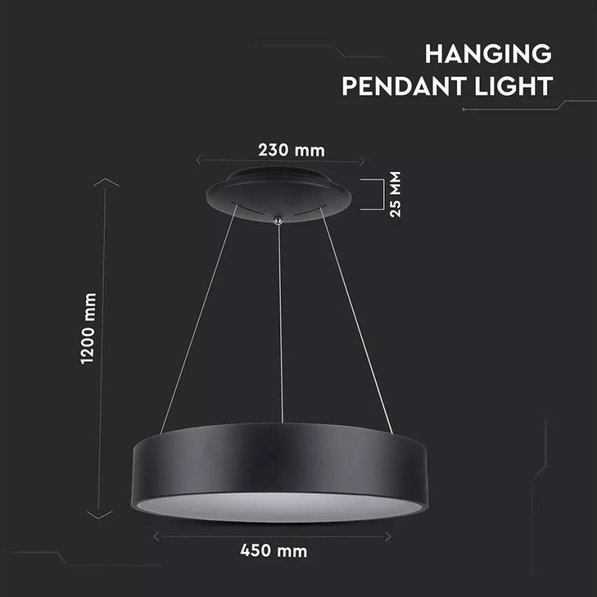 LED Демируем полилей на въже 1xLED/20W/230V
