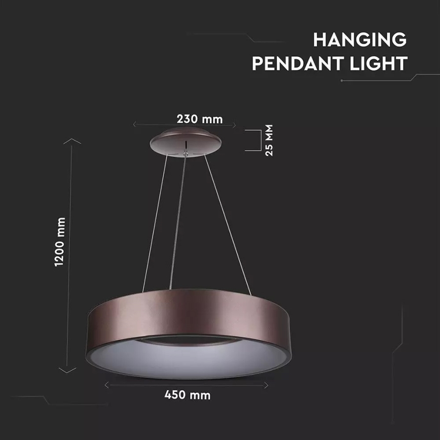 LED Демируем полилей на въже 1xLED/20W/230V