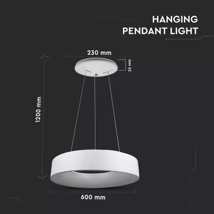 LED Демируем полилей на въже 1xLED/30W/230V