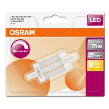 LED Демируема крушка R7s/8W/230V 2700K - Osram 78 мм