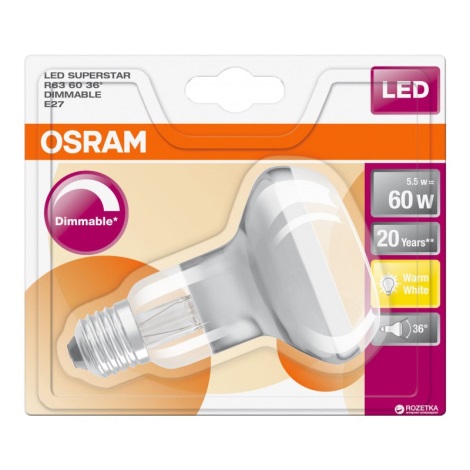 LED Демируема крушка RETROFIT E27/5,5W/230V 2700K - Osram