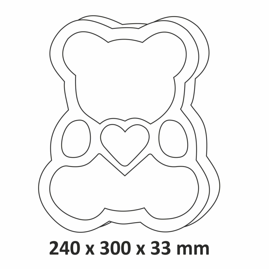LED Детска лампа LED/2xAA розов мечок